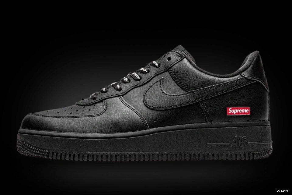 Low Nike Air Force 1 Supreme Black 0711